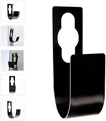 PLASTIFIC Wall Mounted Garden Hose Pipe Cable Hanger Holder Tidy Bracket Rack Fence Shed (1C-Black Metal Hose Holder)