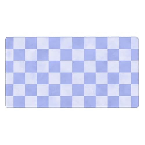 Grand tapis de souris de jeu violet à carreaux pour bureau