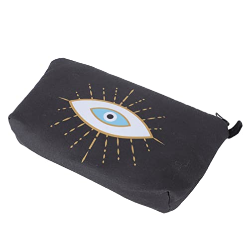 1 Pc Bolso De Tocador Pinceles De Maquillaje para Niña Artículos De Aseo Secador De Pelo Bolsa De Cosméticos Personalizada Bolsa De Cosméticos De Viaje Señoras Mini Black Poliéster NOLITOY