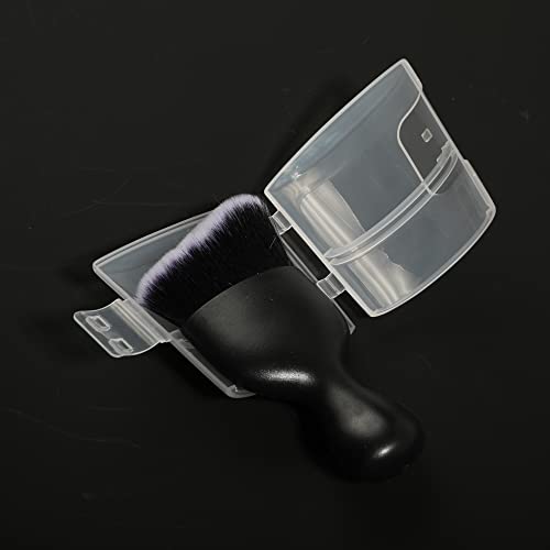 Image of AOCISKA Car Interior Detailing Brush,Soft Bristle Cleaning Brush Car Detailing Brush Dusting Brush,Car Interior Cleaning Tool,Auto Detail Brush Car Dash Duster Brush (Black&White with Cap)