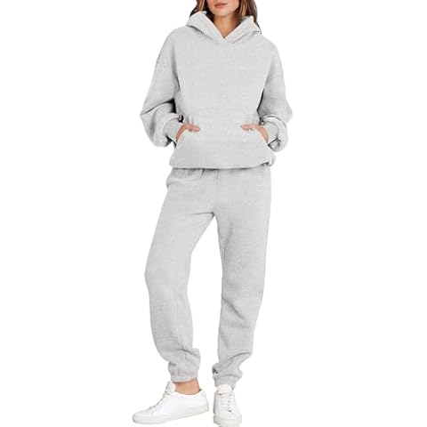 ANRABESS Women 2 Piece Outfits Hoodie Sweatshirt 2023 Fall Trendy Tracksuit & Oversized Jogger Sweatpants Y2K Sweatsuit Lounge Matching Set 1031qianhuahui-M Cover