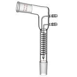 stonylab Spiralrückflusskühler, Gebogen 105°, Borosilicatglas-Dimrothkühler, 24/40 NS und 100 mm Spiralsektion, Labor-Kondensationrohr für Destillationsexperimente