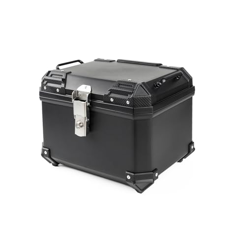 HI-LINE バイク リアボックス 45L 大容量 トップケース ABS 軽量 四角 耐衝撃 バイクボックス 防水 防犯対...