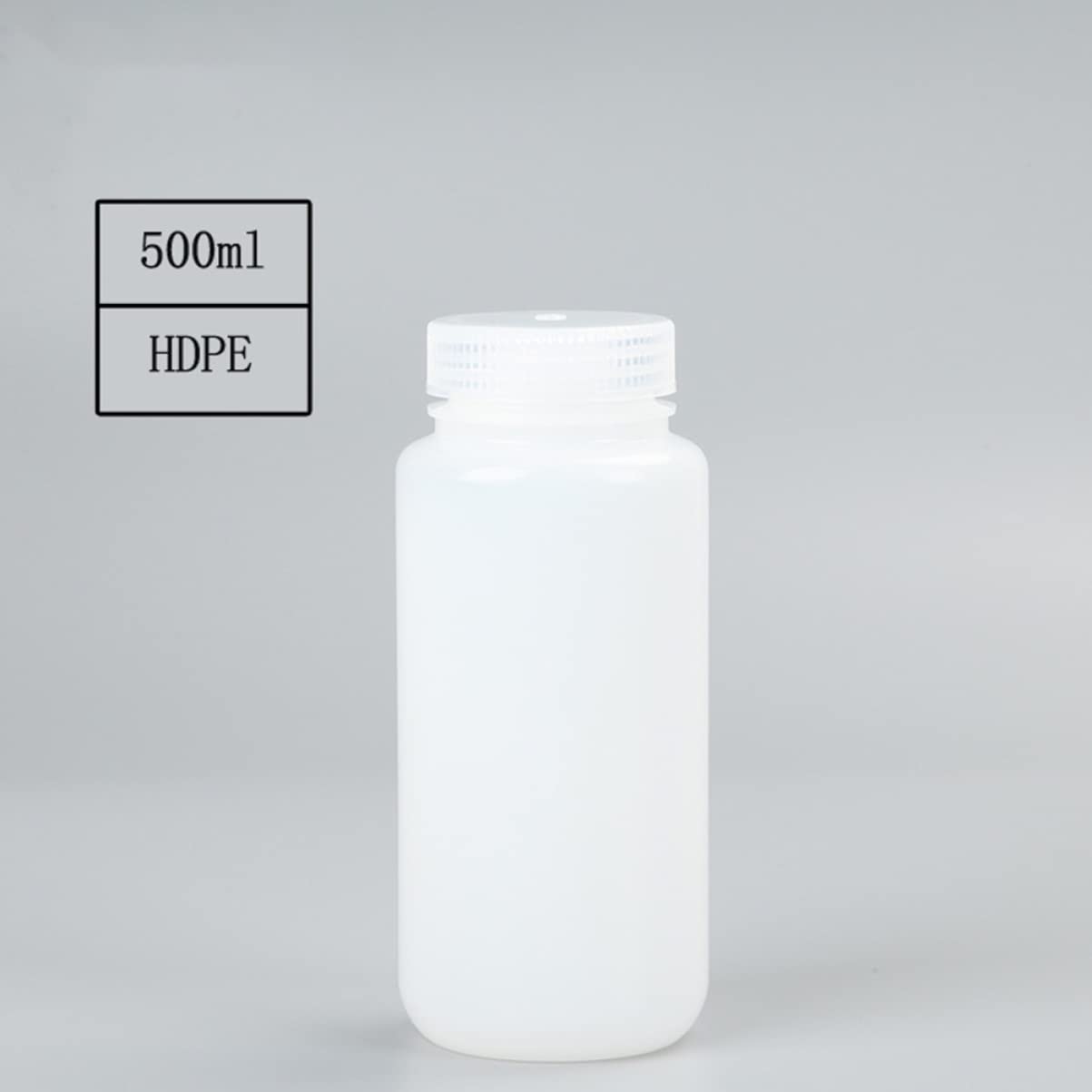 FUNOMOCYA 2 Pcs Wide Mouth Reagent Bottle Perfume Dispenser Refillable Lab Chemical Bottle Hdpe Empty Bottle Liquid Bottle with Lid Water Holder Clear Container Bottle White