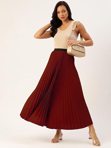 Image of OTABU | Women Accordian Pleat Maxi Flared Skirt
