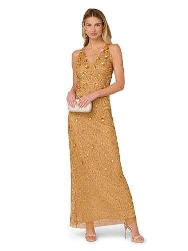 Image of Adrianna Papell Women's Bead Halter Column Dress