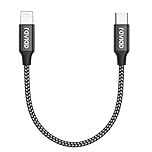 RAVIAD USB C to Lightning Cable Short 0.5M [MFi Certified] iPhone Fast Charger Cable Nylon PD Fast Charging USB C Lightning Cable Compatible with iPhone 14 13 12 11 Pro Max Mini X XS XR 8 8Plus
