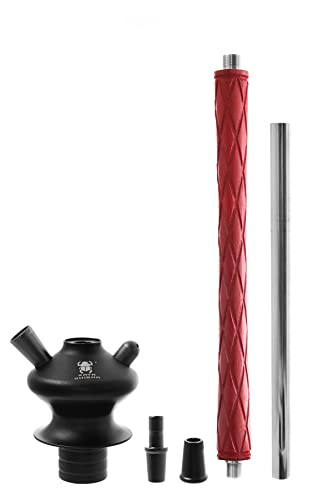 Kaya Shisha ELOX Red WSP1 D-Helix Rot Wasserpfeife 76cm aus schwarz eloxiertem Aluminium, teilw. rot gefärbtem Glas und… – Bild 4