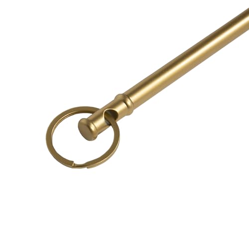 TWOPAGES Drapery Pull Wand 45 inch 1 Pack Gold Metal Curtain Pull Rod for Opening and Closing Curtains Pull Wand for for High Hanging Drapes