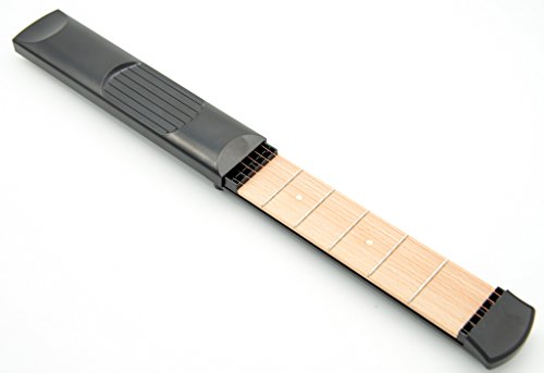 Guitarra acústica portátil de bolsillo, práctica herramienta para practicar acordes, mástil de 6 cuerdas y 6 trastes, modelo para principiantes