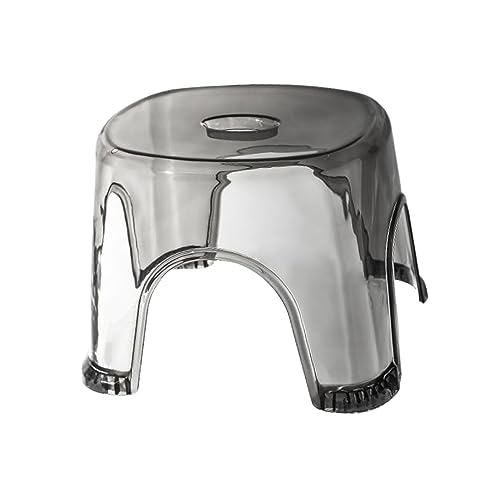 Kumprohu Clear Bathroom Step Stool - Waterproof Non-Slip Transparent Stool,Clear Stool for Bathroom Bedside Small Shower Spaces, Corner Bench, Clear Seat, Bath Stool