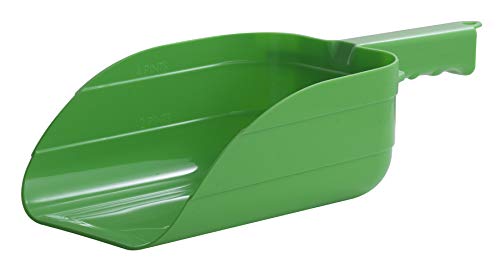 Little Giant® Plastic Utility Scoop | Heavy Duty Durable Stackable Farm Scoop | 5 Pint | Ranchers, Homesteaders and Livestock Farmers | Lime Green
