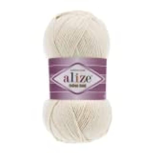 Image of 55% Cotton 45% Acrylic Alize Cotton Gold Yarn 1 Skein /Ball 100 gr 360 yds (599 - Ecru)