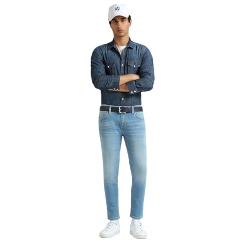 Image of Pepe Jeans Men's Straight Fit Jeans | Mid Rise | Chinox | Jeans for Man