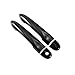 UICFXMSV Compatible with Renault Clio IV Clio 4 Lutecia 2012-2019 Glossy Black Carbon Fiber Car Door Handle Cover Styling Accessories 2013 2014 2015(Black 1key 1 Button)