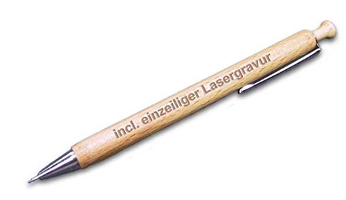 MidaCreativ eleganter Holz-Druckbleistift, Holzdruckbleistift, incl. Lasergravur Cover