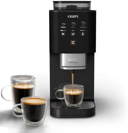 Krups Coffee Crush Extra Kaffeevollautomat, Edelstahlmühle für fr...