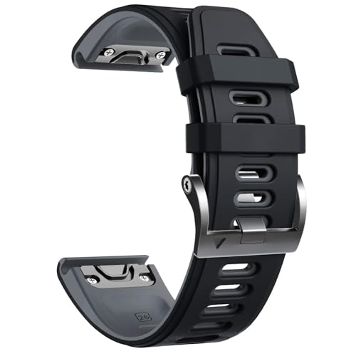 IRFKR For Fenix ​​7X Watchbands Correa de reloj deportivo de silicona para Fenix ​​5X/5X Plus/Fenix ​​6X/Fenix ​​6X Pro/Fenix ​​3/Fenix ​​3 HR/Descent MK1/D2 Delta PX/D2 Charlie Smart watch band(Black