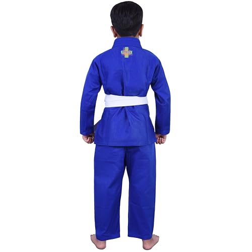 Poztev POZ-JI-BLUE-K00 Kids Brazilian Jiu Jitsu Gi For Kids Bjj Gi Youth Grappling Kimonos Preshrunk Lightweight Children Martial Arts Training Uniform thumb #4
