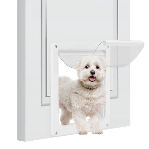 GRABAGECAN Window Dogs Cats Pet Screen Gate Flap Passing Freely Double Side for Lockable Durablity Closing Porch Inside
