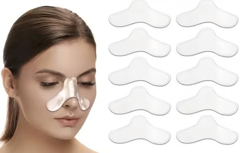 TOCHMAKID Soft Gel Nose Bridge Comfort Pads (10-Pack) Adhesive Skin Cushioning Pads for Comfortable Fit Soft Pressure Relief Interface Universal Fit for Face Masks and Wearables