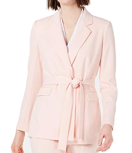 Calvin Klein Womens Pink Belted Blazer Wear to Work Jacket Size 6P