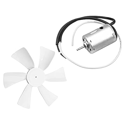 RVMATE 6 Inch Replacement White RV Vent Fan Blade - 12V D-Shaft RV Vent Motor