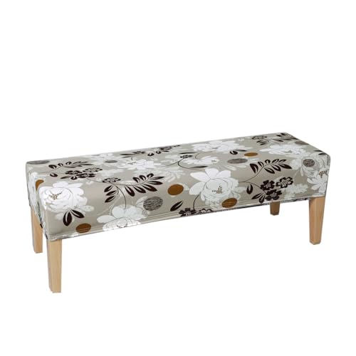 HOKIPO 'Elira Series' Printed Dining Bench Cover Stretchable Slip...