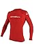 O'Neill Men's Basic Skins UPF 50+ Long Sleeve Rash Guard, Red, Large