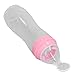 Cucchiaio dispensatore per bebè, Cucchiaio dispensatore di pappe rosa morbido 120ml Coordinazione occhio-mano con accessori per neonato da viaggio