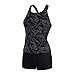 Speedo Ensemble Tankini Hyperboom pour Femme, Noir/Gris, M