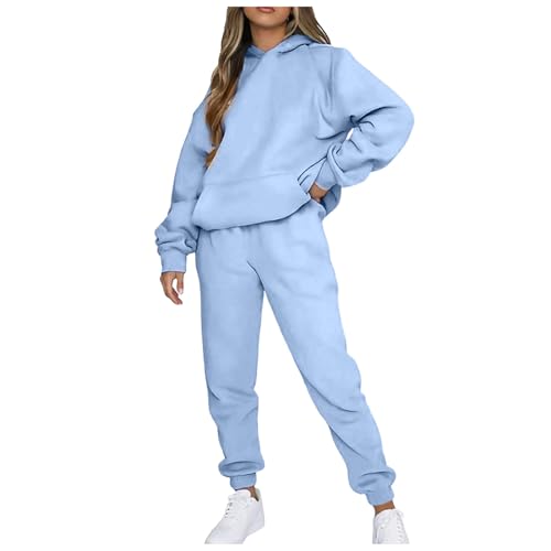 Figdews jogginganzug damen,Jogginganzug Damen,Trainingsanzug Damen Pullover Sweatshirt und Jogginghose Warm Vlies Kleidungsset