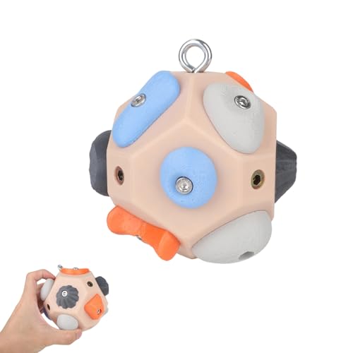 Homtrator Bloc D'Escalade – Boule D'Entraînement 10x10x10 Cm – Prises Réglables – Force Et Précision – Cadeau Grimpeur