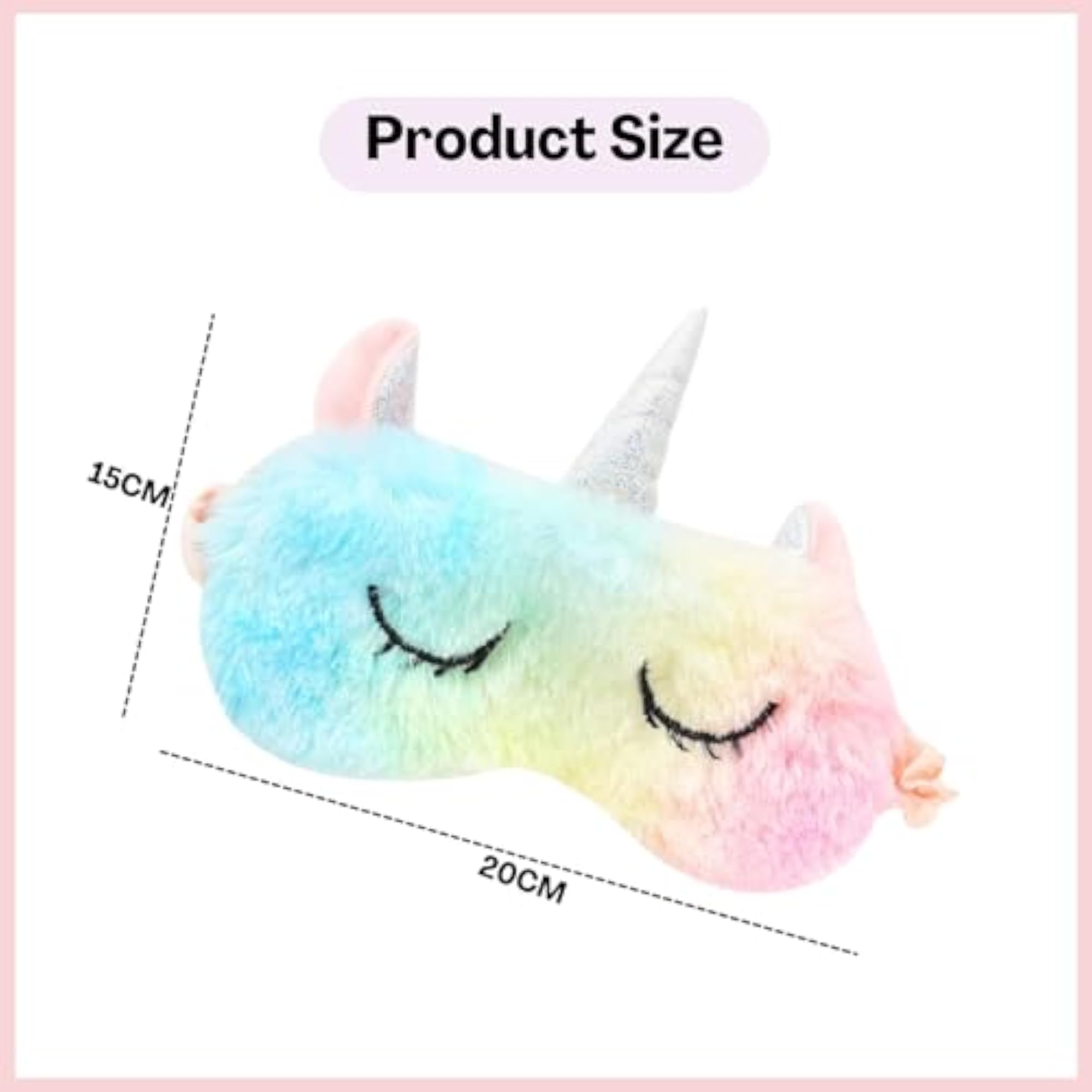Plush Eye Mask for Sleeping, Soft Sleep Mask for Girls