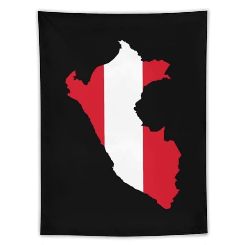Tapiz de Perú divertido para decorar tu sala con la bandera nacional