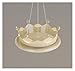 jssmm Cream Color Crown Ceiling Lights Children's Room Boys Girls Bedroom Lamp Warm Nursery Princess Room Baby Room Ceiling Lamps, Luxury(40CM)