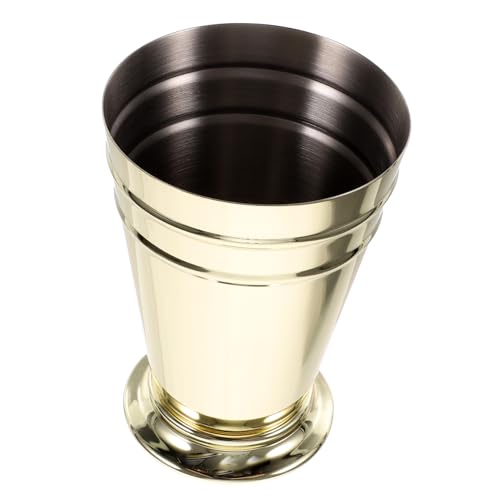 MOLUCKFU Martini Glasses Stainless Steel Golden Retro Cup Red Wine Cup Mug