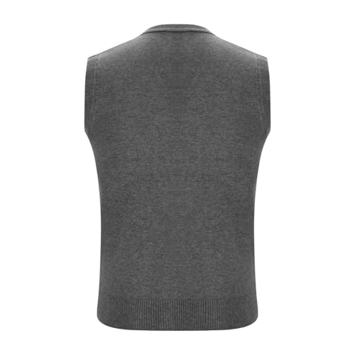 Men's Sweater Vest Casual Sleeveless Knitted Button Cardigan Vests V Neck Ribbed Knitwear Cardigans Waistcoat4