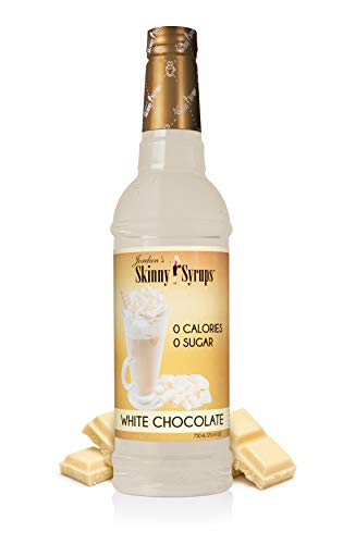 Jordan’s Skinny Mixes Sugar Free Coffee Syrup, White Chocolate Coffee Flavoring Syrup, Zero Calorie Drink Mix, Lattes, Baking, Protein Shake or Cocktail, Dairy & Gluten Free, Kosher, 25.4 Fl Oz