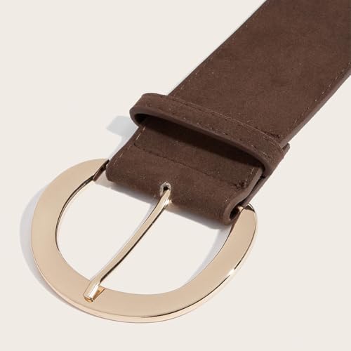 Fashion Women's Retro Wide Faux Suede Leather Waist Belt for Jeans Dress Coats Casual Wear3