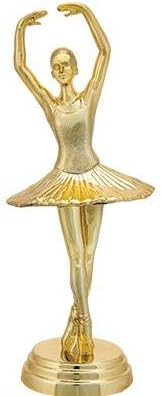 Crown Awards Ballet Trophies with Custom Engraving, 7.25" Personalized Girls Ballet Dancing Trophy On Deluxe Round Base