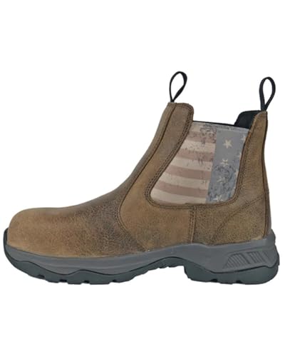 Hoss Men's Old Glory Distressed Fire and Safety Boot, Brown, 10.5 Wide3