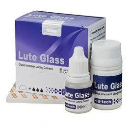 D-Tech Luting Glass | Set Of 2 Box |15g Powder & 10g Liquid | Glass Ionomer Luting Glass