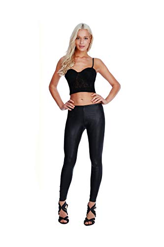 Goddiva Skinny Leggins, Lederoptik, Schwarz Gr. 40, Schwarz