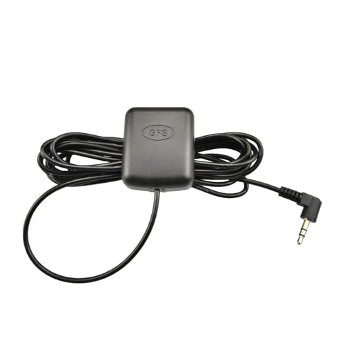 Boobrie Antenne GPS Voiture Universelle avec Adaptateur 3,5 mm Câble Coaxial 3m Compatible pour Caméra Embarquée Enregistreur/GPS Dash Cam