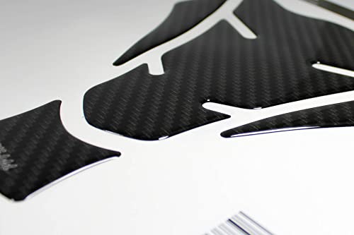 BIKE-label Tankpad 3D Carbon Schwarz Optik universell für Motorrad Tanks X507751VA