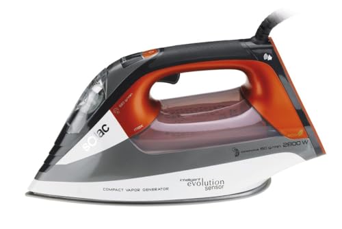 Solac CVG9511 - Plancha (Plancha vapor-seco, Non-stick soleplate, 190 g/min, Negro, Naranja, Blanco, 3 min, 2800 W) Solac CVG9511 - Plancha (Plancha vapor-seco, Non-stick soleplate, 190 g/min, Negro, Naranja, Blanco, 3 min, 2800 W)