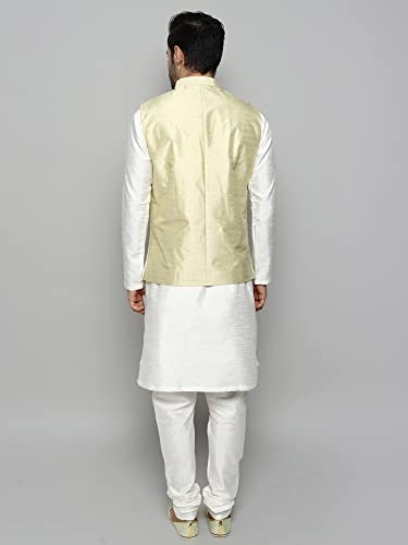 Image of Uri and MacKenzie Men's Silk Blend Kurta Pajama with Designer Ethnic Nehru Jacket /Modi Jacket