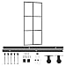 Produktbild vidaXL Schiebetür mit Beschlag Glasschiebetür Glastür Glas Schiebe Tür Schiebetürsystem Laufschiene Schiebetürbeschlag ESG-Glas Aluminium 90x205cm
