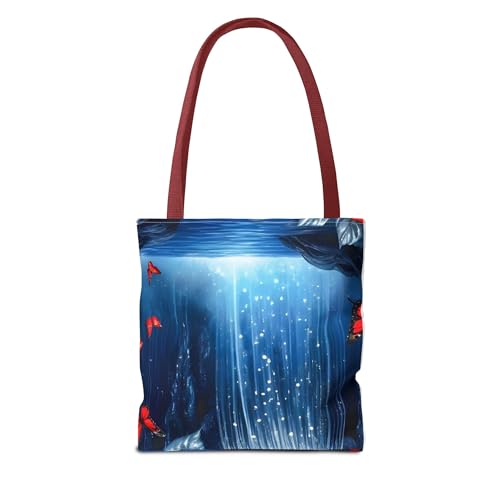 Waterfall Bliss Tote Bag, Artistic Bag, Floral Tote, Nature Lover Gift, Tote for Shopping, Stylish Everyday Use2